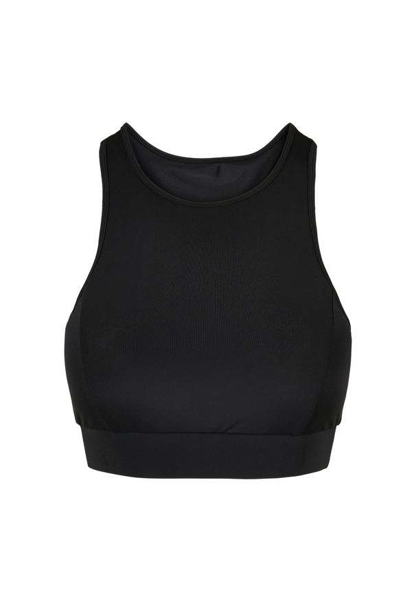 Damski biustonosz z wysokim dekoltem Urban Classics. Kolor: czarny