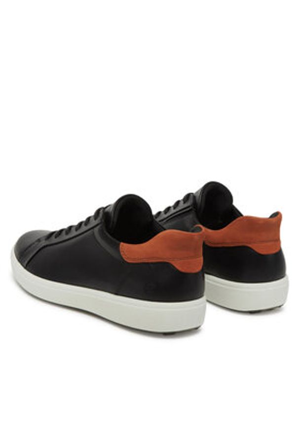 ecco - ECCO Sneakersy Soft 7 47082451866 Czarny. Kolor: czarny. Materiał: skóra