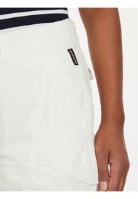 Napapijri Szorty materiałowe Narin NP0A4H8H Écru Loose Fit. Materiał: bawełna #5