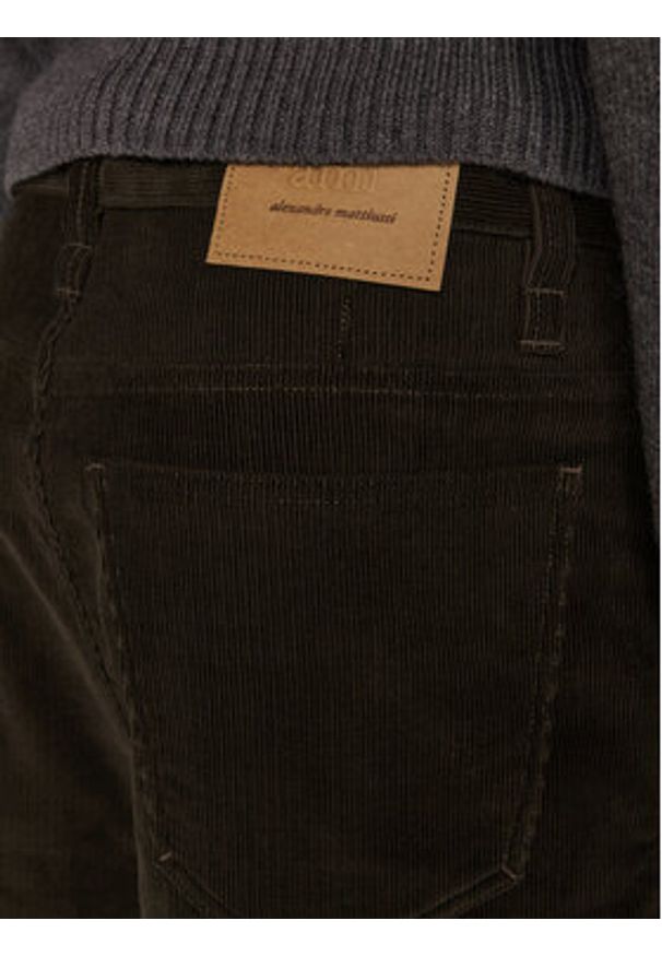 AMI PARIS Spodnie materiałowe HTR102 CO0089 Brązowy Regular Fit. Kolor: brązowy. Materiał: sztruks