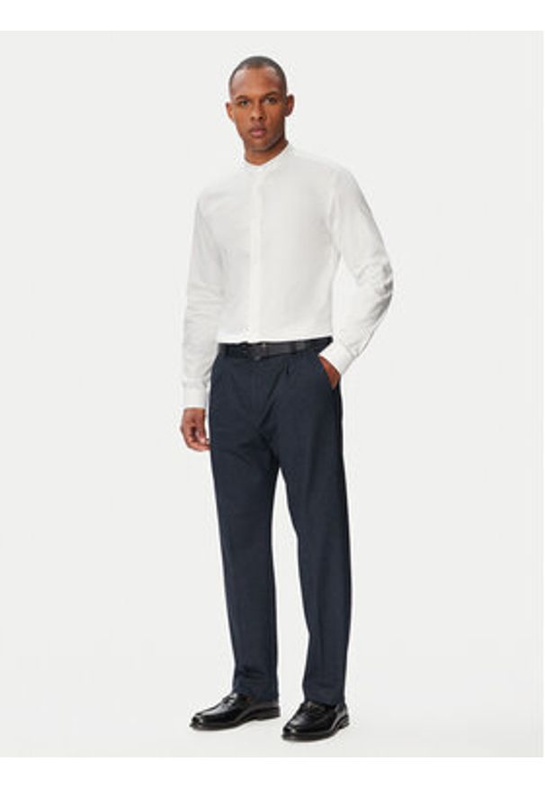 Hugo - HUGO Koszula Kaleb 50544949 Biały Slim Fit. Kolor: biały. Materiał: bawełna