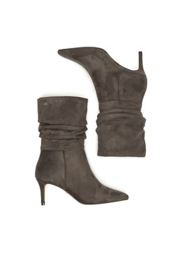Nine West Botki WFA2786-1 Szary. Kolor: szary. Materiał: materiał
