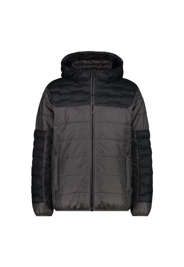 Kurtka puchowa z kapturem z poliestru CMP. Typ kołnierza: kaptur. Kolor: szary. Materiał: poliester, puch