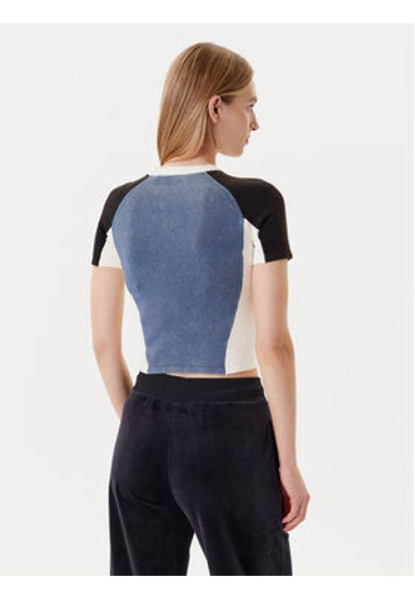 Guess T-Shirt W5YR44 Z2YJ2 Granatowy Regular Fit. Kolor: niebieski. Materiał: wiskoza