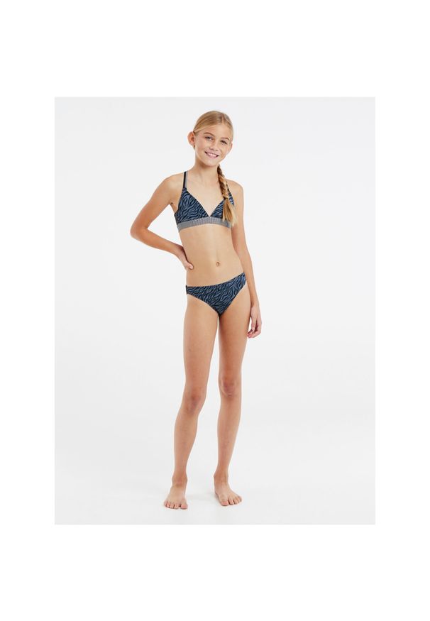 Strój kąpielowy dziewczęcy dwuczęściowy Protest Prtalfa Jr triangle bikini. Kolor: czarny, zielony, wielokolorowy