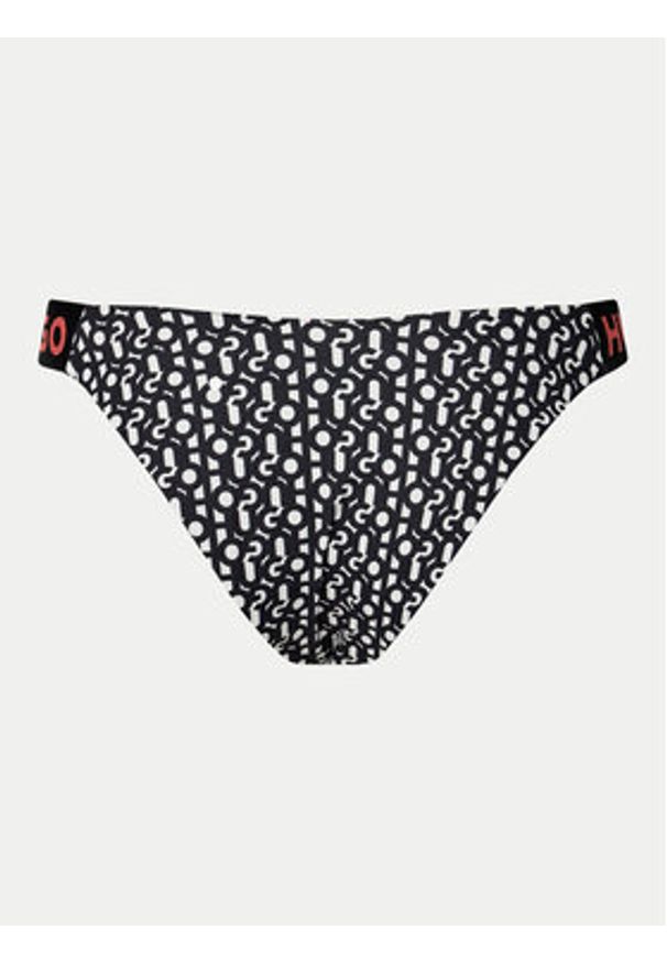 Hugo - HUGO Dół od bikini Monogram 50534946 Czarny. Kolor: czarny. Materiał: syntetyk