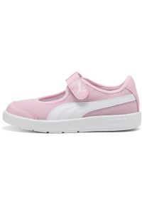 Adidasy Puma Courtflex V3, Dzieci. Kolor: różowy. Materiał: materiał