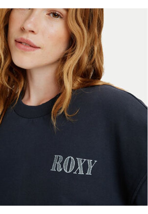 Roxy Bluza Saturday Night Vibes ERJKD03540 Czarny Oversize. Kolor: czarny. Materiał: bawełna