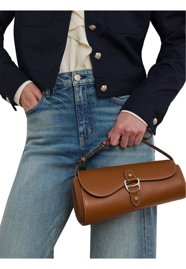 Lauren Ralph Lauren - LAUREN RALPH LAUREN Torebka 431977487001 Brązowy. Kolor: brązowy. Materiał: skórzane