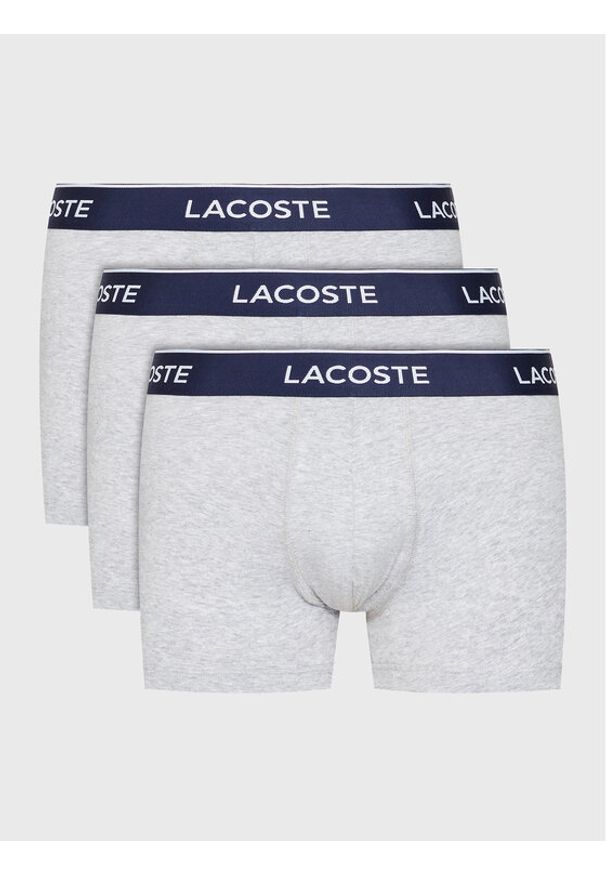 Lacoste Komplet 3 par bokserek 5H3389 Szary. Kolor: szary. Materiał: bawełna