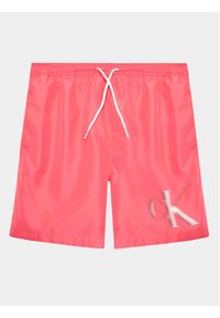 Calvin Klein Swimwear Szorty kąpielowe KV0KV00028 Różowy Regular Fit. Kolor: różowy. Materiał: syntetyk #1