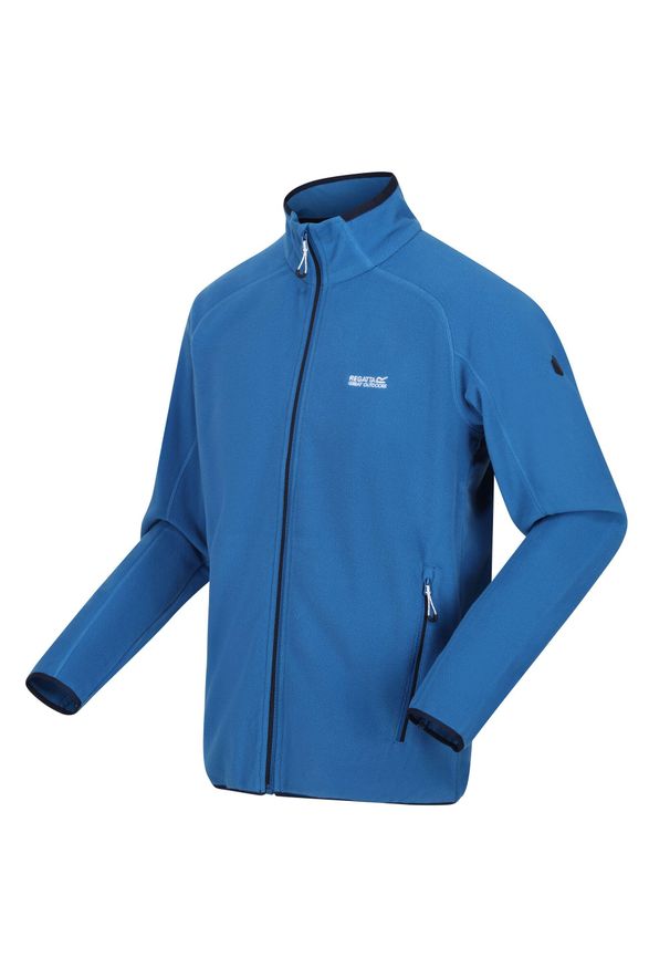 Hadfield Regatta męski turystyczny polar z suwakiem. Kolor: niebieski. Materiał: poliester. Sport: turystyka piesza