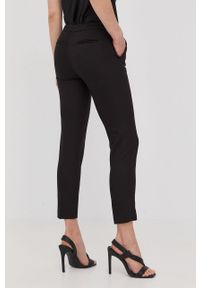 Morgan spodnie damskie kolor czarny dopasowane medium waist. Kolor: czarny #3
