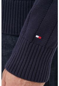 TOMMY HILFIGER - Tommy Hilfiger sweter bawełniany kolor biały. Kolor: biały. Materiał: bawełna. Długość rękawa: długi rękaw. Długość: długie #2
