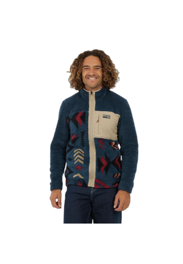 Polar zapinany na zamek błyskawiczny Protest Don. Kolor: niebieski. Materiał: polar