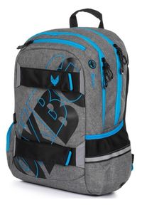 Karton P+P plecak anatomiczny OXY Sport GREY LINE blue. Wzór: paski. Styl: sportowy #1
