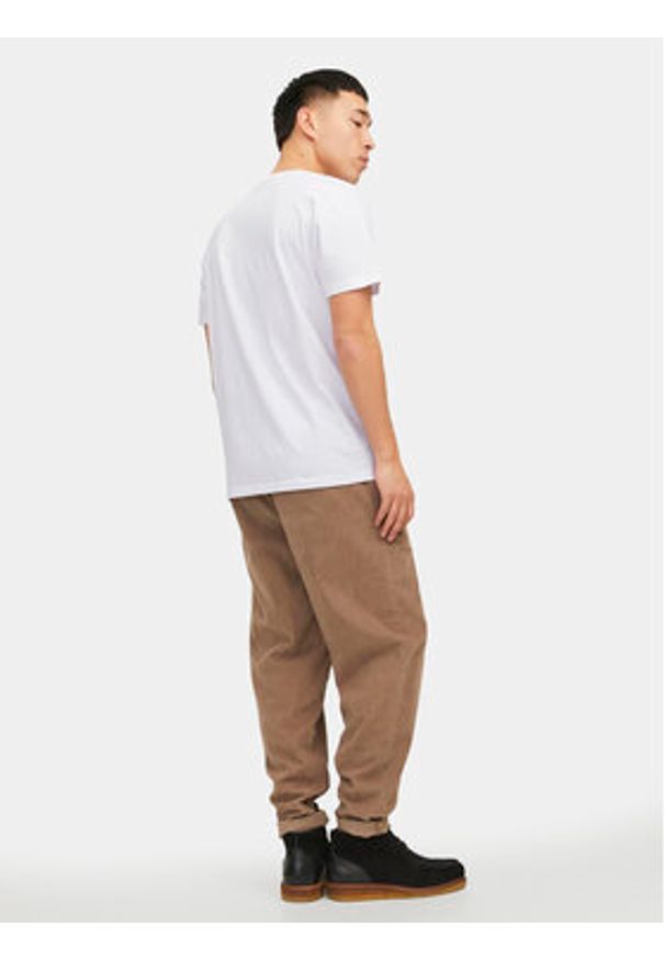 Jack & Jones T-Shirt Corp 12151955 Biały Regular Fit. Kolor: biały. Materiał: bawełna