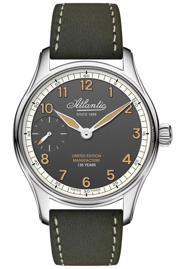 Atlantic - Zegarek Męski ATLANTIC 135 Year Anniversary Limited Edition Worldmaster 52953.41.43. Materiał: skóra