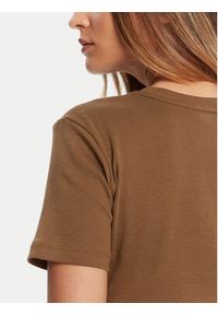 TOMMY HILFIGER - Tommy Hilfiger T-Shirt New Cody WW0WW40587 Brązowy Slim Fit. Kolor: brązowy. Materiał: bawełna