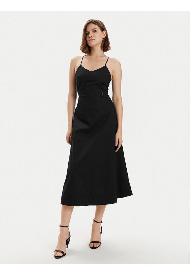 Gaudi Sukienka letnia 411FD15002 Czarny Regular Fit. Kolor: czarny. Materiał: bawełna. Sezon: lato