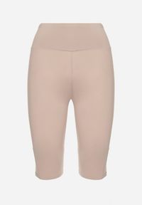 Born2be - Jasnobeżowe Casualowe Szorty Typu Kolarki Lidessa. Okazja: na co dzień. Kolor: beżowy. Materiał: materiał. Sezon: lato. Styl: casual #3