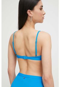 TOMMY HILFIGER - Tommy Hilfiger biustonosz kąpielowy kolor niebieski. Kolor: niebieski. Materiał: poliester #2
