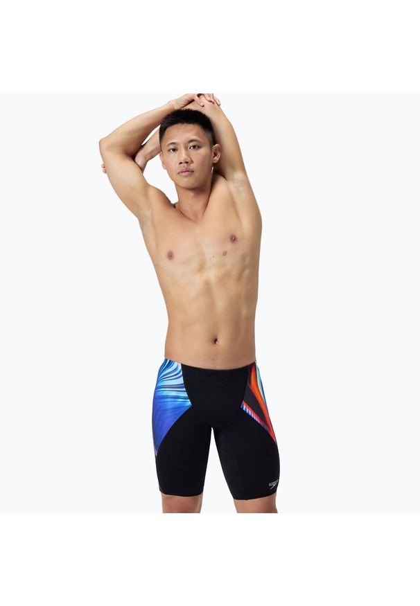 Kąpielówki męskie Speedo Placement Digital V-Cut Jammer. Kolor: czarny