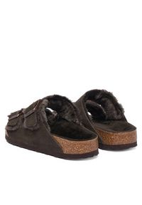 Birkenstock Klapki Arizona Shearling 1020528 Brązowy. Kolor: brązowy. Materiał: zamsz, skóra #5
