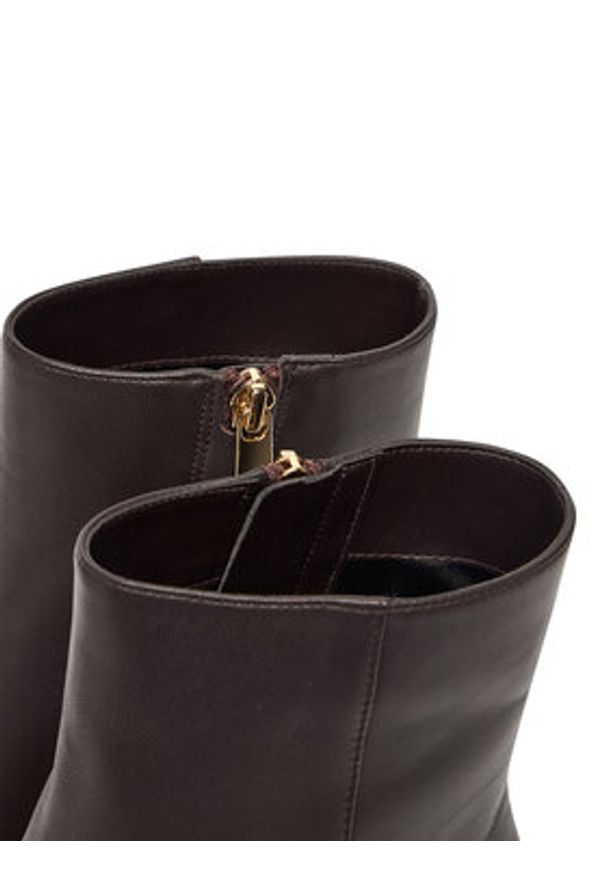 MICHAEL Michael Kors Botki 40T5ELME5L Brązowy. Kolor: brązowy. Materiał: skóra