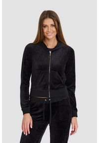 Juicy Couture - JUICY COUTURE Czarna damska bluza Heritage Robyn, Rozmiar M. Kolor: czarny