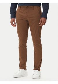 G-Star RAW - G-Star Raw Chinosy Chino 3.0 D25179-C105 Brązowy Slim Fit. Kolor: brązowy. Materiał: bawełna