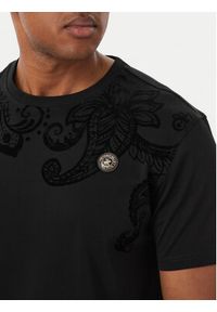 Beverly Hills Polo Club T-Shirt M1631-HR Czarny Regular Fit. Typ kołnierza: polo. Kolor: czarny. Materiał: bawełna #4