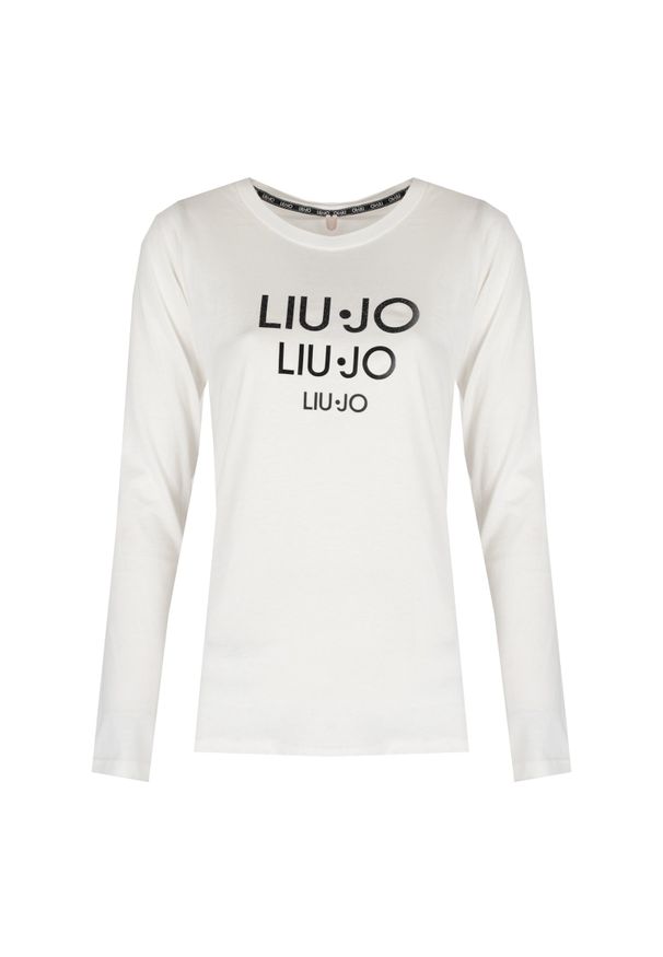 Liu Jo Bluzka | TF2006 J6040 | Kobieta | Ecru. Okazja: na co dzień. Materiał: bawełna. Długość: długie. Wzór: nadruk. Styl: casual, elegancki, klasyczny