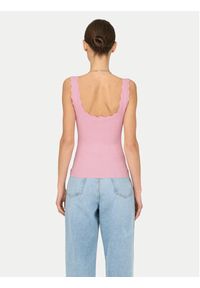 JDY Top Nanna 15290585 Różowy Slim Fit. Kolor: różowy. Materiał: wiskoza #6