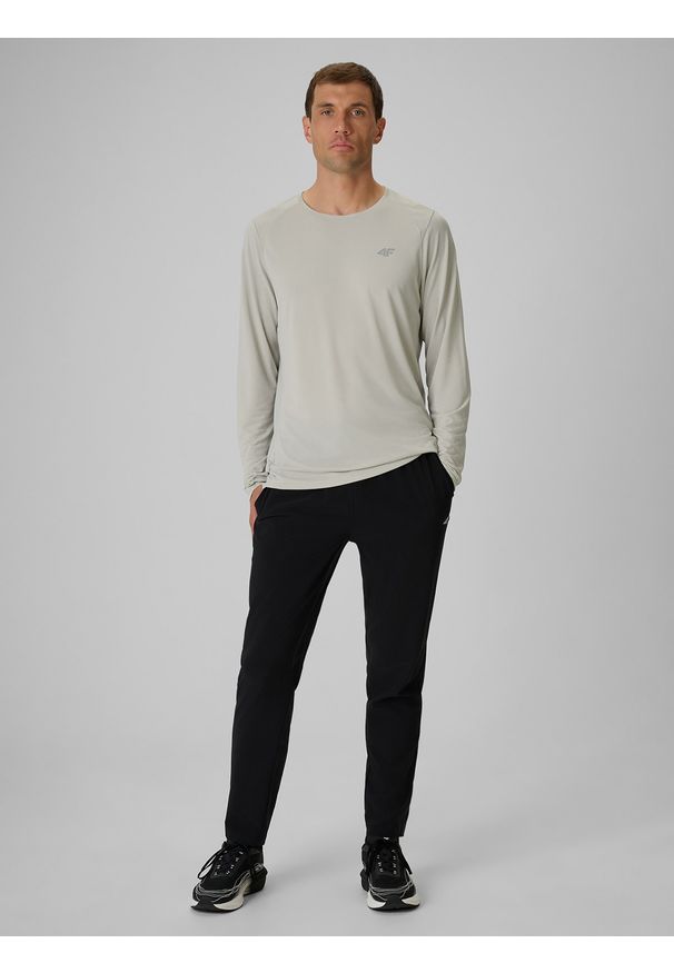4f - 4F Longsleeve do biegania szybkoschnący męski - szary XL. Kolor: szary. Materiał: materiał, włókno. Długość rękawa: długi rękaw. Długość: długie. Sport: fitness, bieganie
