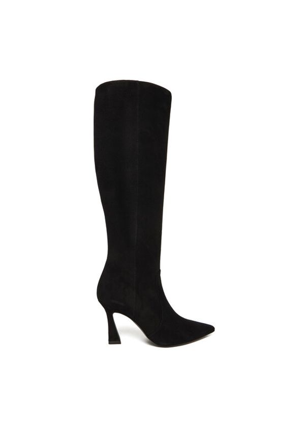 Stuart Weitzman Kozaki Vinnie Zip SM588 Czarny. Kolor: czarny. Materiał: skóra, zamsz