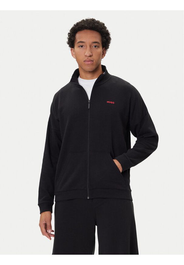 Hugo - HUGO Bluza Austin 50556966 Czarny Regular Fit. Kolor: czarny. Materiał: syntetyk
