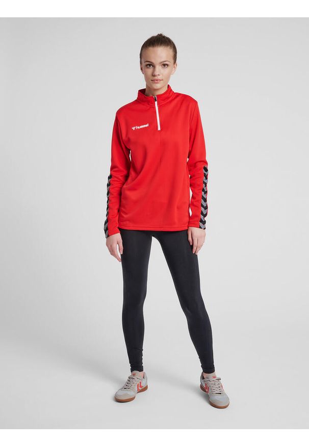 Bluza do piłki nożnej damska Hummel demi-zip hml AUTHENTIC. Kolor: czerwony, różowy, wielokolorowy