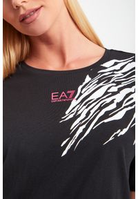 EA7 Emporio Armani - T-shirt EA7 EMPORIO ARMANI. Materiał: bawełna. Długość: krótkie. Wzór: motyw zwierzęcy, nadruk