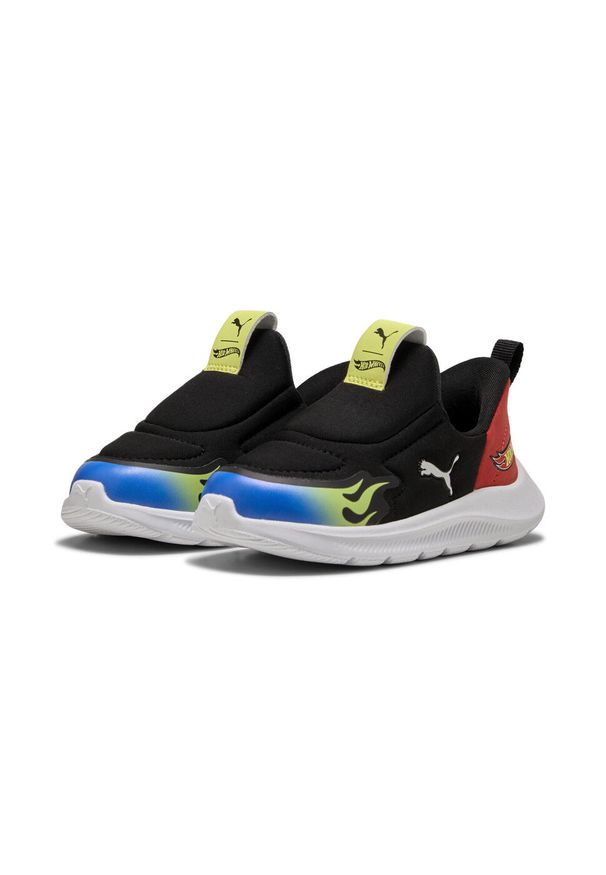 Puma - Sneakersy dla małych dzieci Fun Racer 2 SLIPTECH PUMA × HOT WHEELS™ PUMA. Kolor: żółty, wielokolorowy, niebieski, czarny