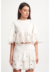 Blugirl Blumarine - Bluzka BLUGIRL BLUMARINE. Wzór: aplikacja, ażurowy, haft #3