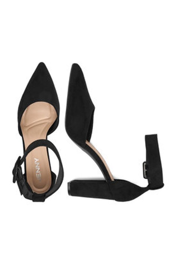 Jenny - JENNY Czółenka CEO-LH230312-5 Czarny. Kolor: czarny. Materiał: materiał