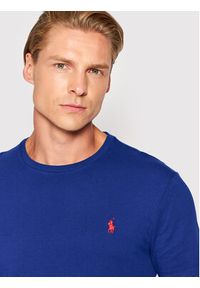 Polo Ralph Lauren T-Shirt 710671438144 Granatowy Slim Fit. Typ kołnierza: polo. Kolor: niebieski. Materiał: bawełna #5