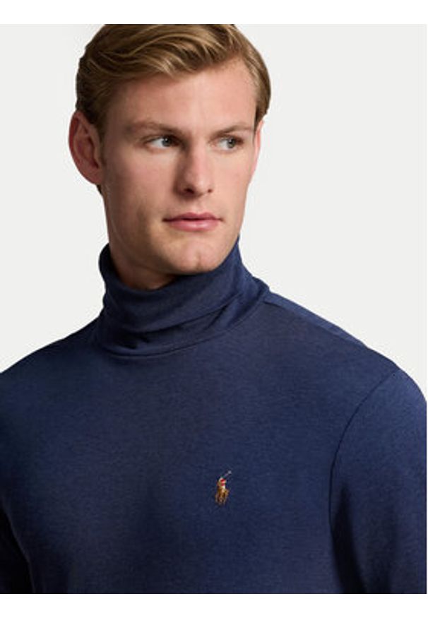 Polo Ralph Lauren Golf 710760126019 Granatowy Regular Fit. Typ kołnierza: golf, polo. Kolor: niebieski. Materiał: bawełna