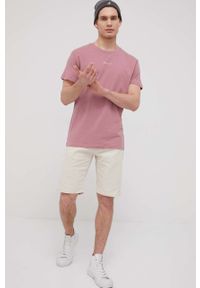 Tom Tailor t-shirt bawełniany kolor różowy z nadrukiem. Okazja: na co dzień. Kolor: różowy. Materiał: bawełna. Wzór: nadruk. Styl: casual