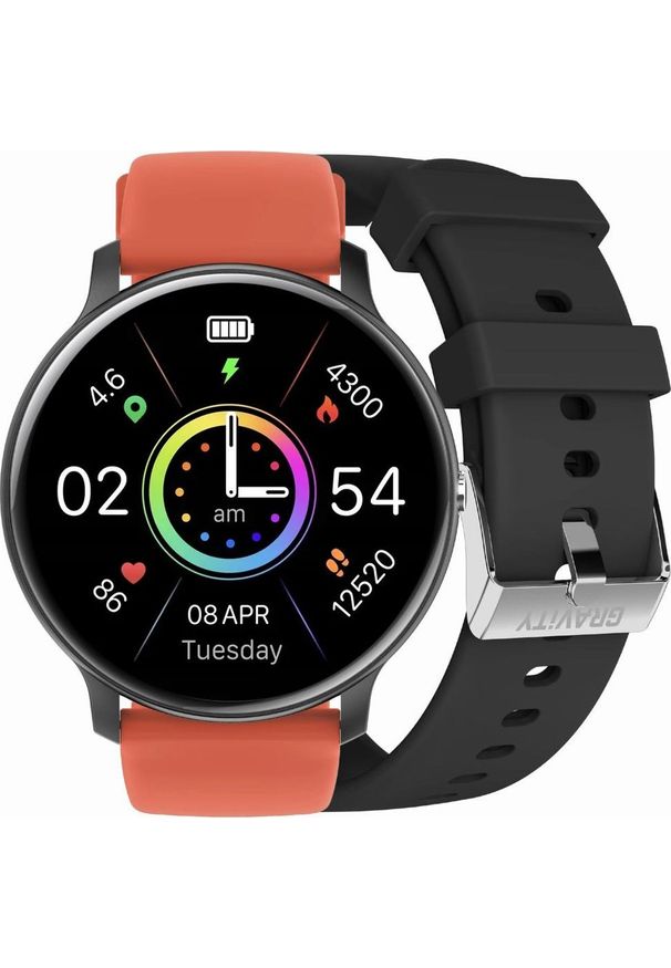 Smartwatch Gravity Zegarek SMARTWATCH - GT1-3 PRO BK/BK/RD. Rodzaj zegarka: smartwatch