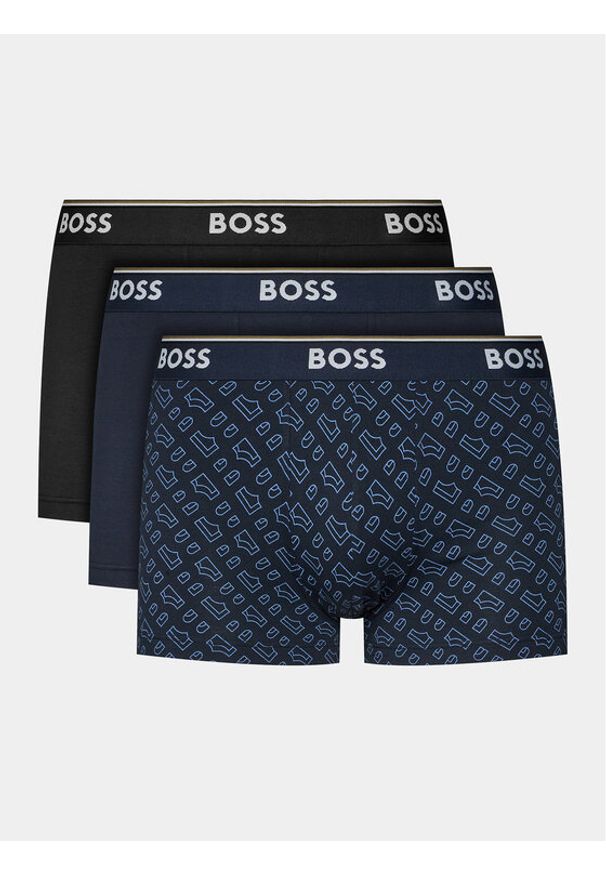 BOSS - Boss Komplet 3 par bokserek Power Desig 50509200 Kolorowy. Materiał: bawełna. Wzór: kolorowy