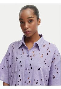 Iconique Sukienka letnia Emily IC26-001 Fioletowy jasny Relaxed Fit. Kolor: fioletowy. Materiał: bawełna. Sezon: lato #4