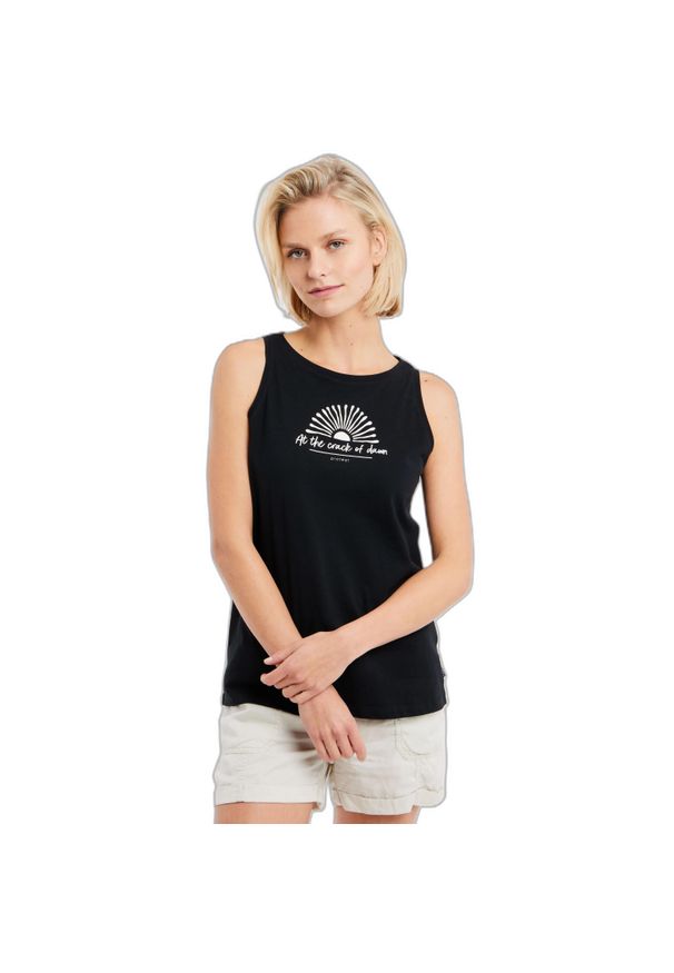 Damski tank top Protest Prtkuhli. Kolor: czarny. Materiał: bawełna. Sezon: lato. Sport: turystyka piesza