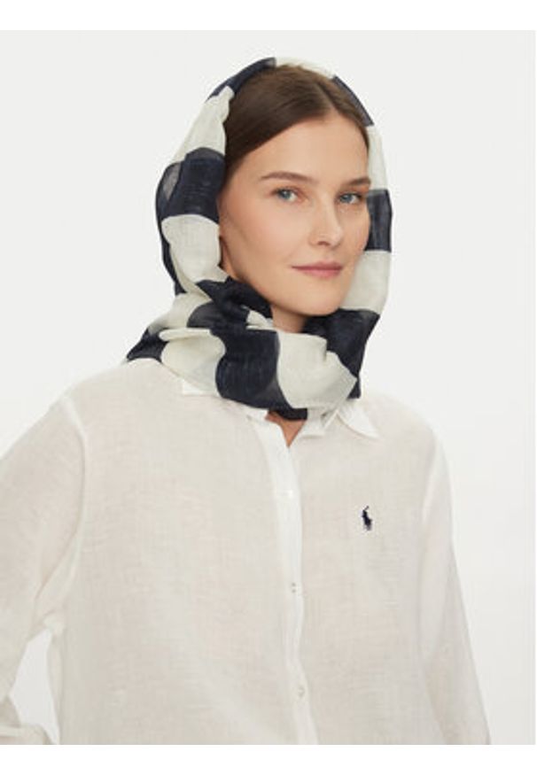Lauren Ralph Lauren - LAUREN RALPH LAUREN Szal 454966221001 Granatowy. Kolor: niebieski. Materiał: materiał
